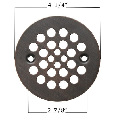 4.25″ Round Shower Drain Cover – Oil Rubbed Bronze - Hardware by Design