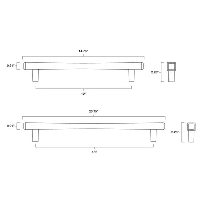 Diamond 18” Appliance Pull