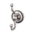 Top Knobs ED2APA<strong> Edwardian Bath Double Hook - Antique Pewter - Beaded Backplate</strong>