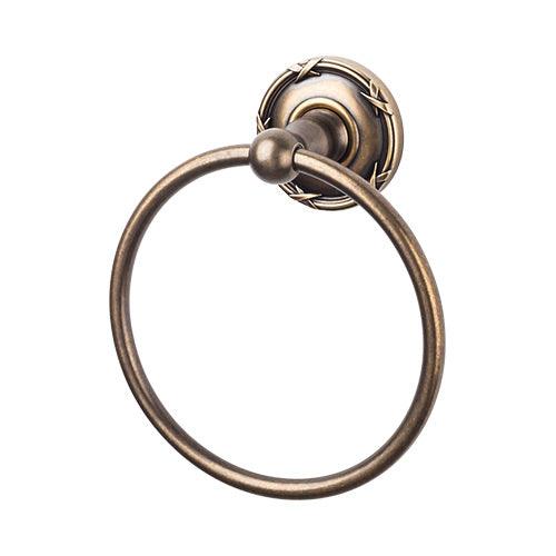 Top Knobs ED5GBZE<strong> Edwardian Bath Ring - German Bronze - Ribbon Backplate</strong>