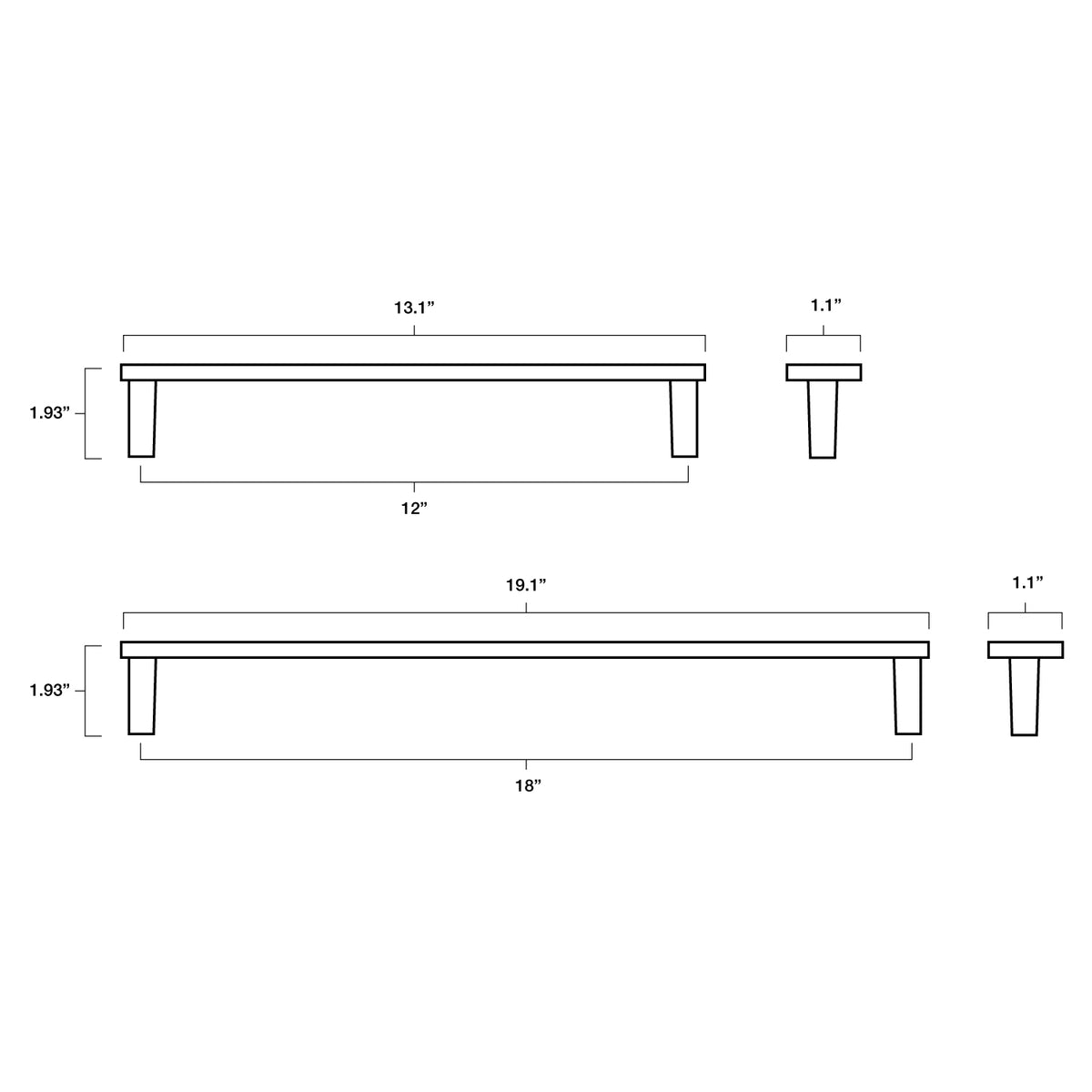 Horizon 12” Appliance Pull
