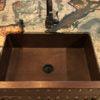 33‚Ä≥ Hammered Copper Apron Front Single Basin Kitchen Sink w/ Barrel Strap Design - Hardware by Design