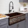 33" Single Basin Copper Farmhouse Sink with Drain Assembly, Silicone Caulk, and Wax Cleaner - Hardware by Design