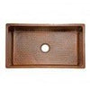33‚Ä≥ Antique Hammered Copper Single Basin Kitchen Sink - Hardware by Design