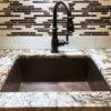 25″ Hammered Copper Single Basin Kitchen Sink - Hardware by Design
