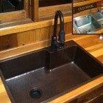 33‚Ä≥ Hammered Copper Single Basin Kitchen Sink with Space For Faucet - Hardware by Design