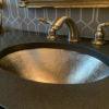 17‚Ä≥ Oval Under Counter Hammered Copper Bathroom Sink in Nickel - Hardware by Design