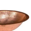 17‚Ä≥ Oval Under Counter Hammered Copper Bathroom Sink in Polished Copper - Hardware by Design