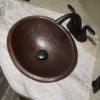 17‚Ä≥ Oval Self Rimming Hammered Copper Bathroom Sink - Hardware by Design