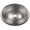 17‚Ä≥ Oval Self Rimming Hammered Copper Bathroom Sink in Nickel - Hardware by Design