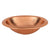 18" Wide Rim Oval Self Rimming Hammered Copper Bathroom Sink in Polished Copper