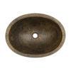 19‚Ä≥ Oval Under Counter Hammered Copper Bathroom Sink in Antique Brass - Hardware by Design