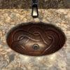 12" Copper Undermount Bathroom Sink with Braided Design, Tru Widespread Faucet, Pop Up Drain Assembly, Silicone Caulk, and Wax Cleaner - Hardware by Design