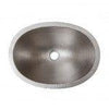 19‚Ä≥ Oval Under Counter Hammered Copper Bathroom Sink in Nickel - Hardware by Design