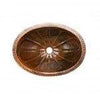 19‚Ä≥ Oval Sunburst Under Counter Hammered Copper Bathroom Sink - Hardware by Design