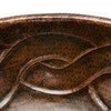 19‚Ä≥ Oval Braid Self Rimming Hammered Copper Bathroom Sink - Hardware by Design