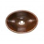 19‚Ä≥ Oval Self Rimming Hammered Copper Sink - Hardware by Design
