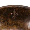 19‚Ä≥ Oval Fleur De Lis Self Rimming Hammered Copper Sink - Hardware by Design