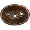 19‚Ä≥ Oval Sunburst Self Rimming Hammered Copper Sink - Hardware by Design