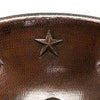 19″ Oval Star Self Rimming Hammered Copper Sink - Hardware by Design