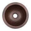 10‚Ä≥ Round Under Counter Hammered Copper Bathroom Sink - Hardware by Design