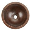 12‚Ä≥ Round Under Counter Hammered Copper Sink - Hardware by Design