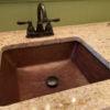 19‚Ä≥ Rectangle Under Counter Hammered Copper Bathroom Sink - Hardware by Design