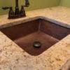 19‚Ä≥ Rectangle Under Counter Hammered Copper Bathroom Sink - Hardware by Design