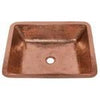 19‚Ä≥ Rectangle Under Counter Hammered Copper Bathroom Sink in Polished Copper - Hardware by Design