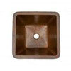 15" Square Under Counter Hammered Copper Bathroom Sink - Hardware by Design