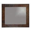 36″ Hand Hammered Rectangle Copper Mirror with Hand Forged Rivets - Hardware by Design