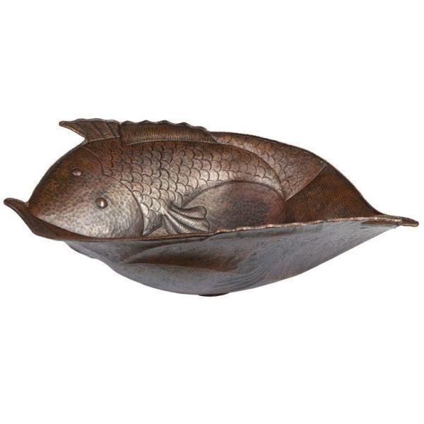 Two Fish Vessel Hammered Copper Sink - Hardware by Design