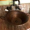 Round Hand Forged Old World Miners Pan Copper Vessel Sink - Hardware by Design