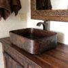 19‚Ä≥ Rectangle Tub Hand Forged Old World Copper Vessel Sink - Hardware by Design