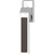 Turnstyle Designs R2542-CT-BC Ski Recess Leather with Chocolate Grip and Bright Chrome Finish - Hardware by Design