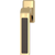 Turnstyle Designs R2542-CT-PU Ski Recess Leather with Chocolate Grip and Polished Brass Finish - Hardware by Design