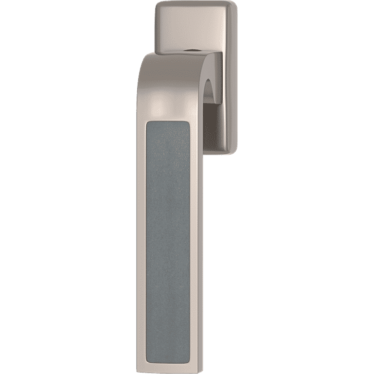 Turnstyle Designs R2542-GC-SN Ski Recess Leather with Slate Grey Grip and Satin Nickel Finish - Hardware by Design