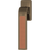 Turnstyle Designs R2542-TN-FA Ski Recess Leather with Tan Grip and Fine Antique Brass Finish - Hardware by Design