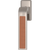 Turnstyle Designs R2542-TN-SN Ski Recess Leather with Tan Grip and Satin Nickel Finish - Hardware by Design