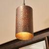 Hammered Copper 4‚Ä≥ Round Cylinder Pendant Light Shade - Hardware by Design