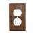Package of Two Copper Switchplate Single Duplex, 2 Hole Outlet Cover - Hardware by Design