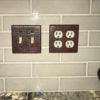 Copper Switchplate Double Duplex, 4 Hole Outlet Cover - Hardware by Design