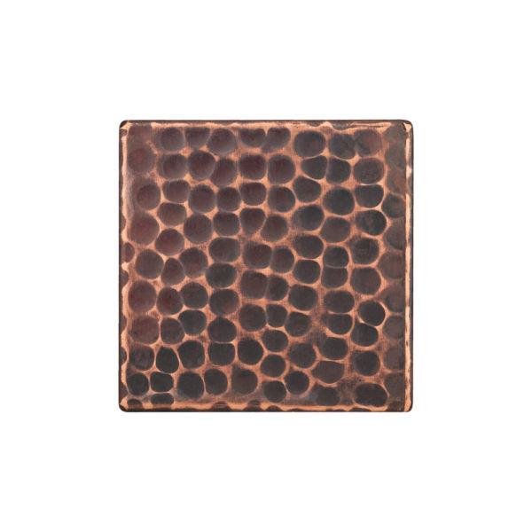 Package of Eight 3" x 3" Hammered Copper Decorative Wall Tiles - Hardware by Design