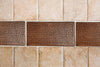 Package of Eight 4" x 8" Hammered Copper Tiles - Hardware by Design