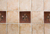 Package of Four 4" x 4" Copper Fleur De Lis Tiles - Hardware by Design