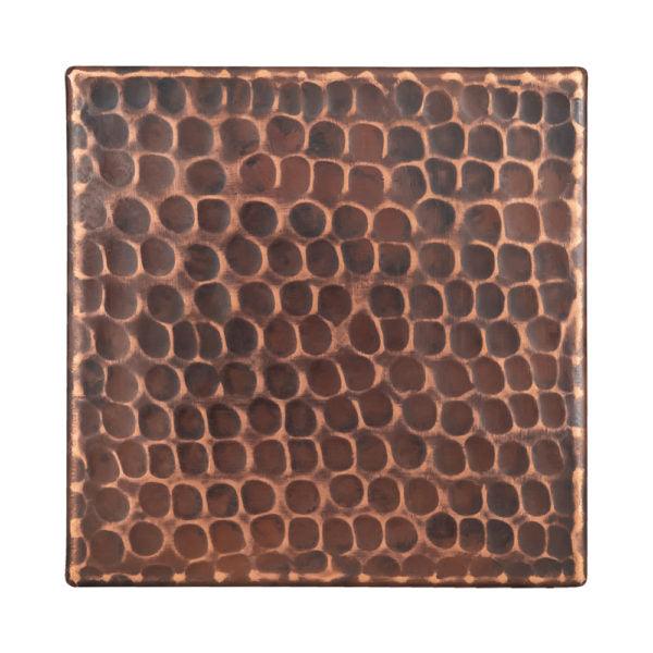 Package of Eight 4" x 4" Hammered Copper Tiles - Hardware by Design
