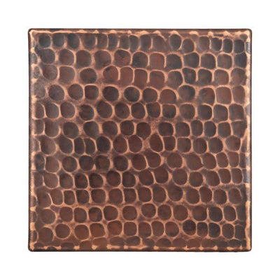 Package of Eight 4" x 4" Hammered Copper Tiles - Hardware by Design