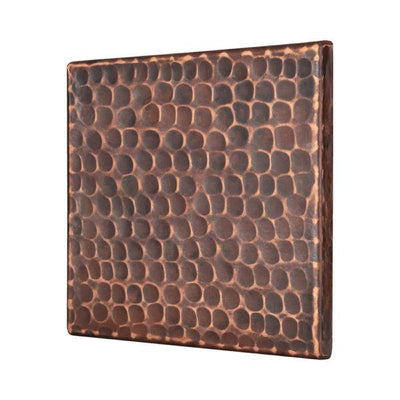 Package of Eight 4" x 4" Hammered Copper Tiles - Hardware by Design