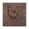 4-Inch x 4-Inch Hammered Copper Rooster Tile - Quantity 8 - Hardware by Design