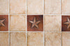 Package of Four 4" x 4" Hammered Copper Star Tiles - Hardware by Design